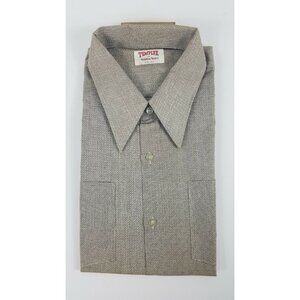 GOLDEN VEE Men Vintage Double Pocket Nerd Retro Button Front Shirt Sz Lg 16-16.5